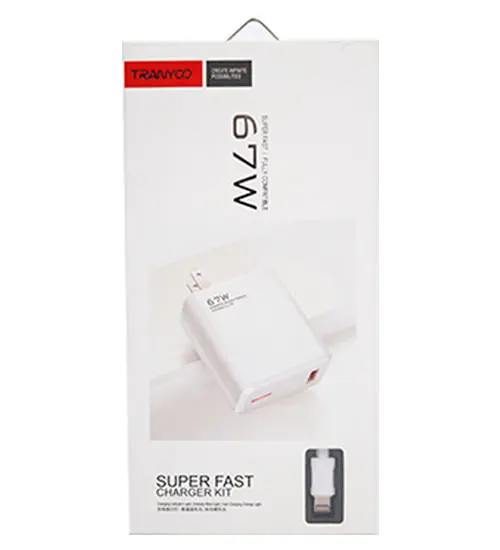 Cargador Tranyco Super Fast Charger Fit 67W Iphone US2