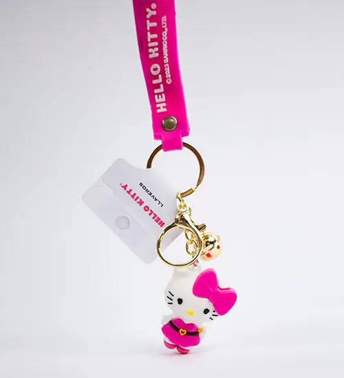 LLavero de Hello Kitty con cascabel - cod: (20240202)