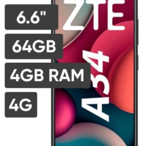 Smartphone ZTE A34 6.6 4GB 64GB 5MP Gris